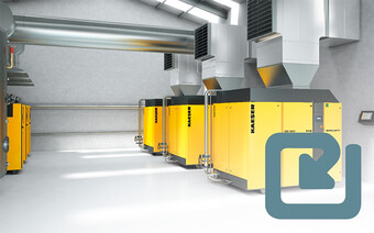 Recuperación del calor para utilizar el calor irradiado y conexión a un sistema de conductos de salida de aire