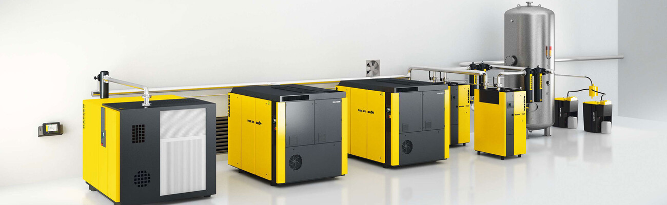 Kompressorenstation von Kaeser Kompressoren.